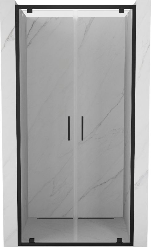 Drzwi prysznicowe uchylne Mexen Exo transparentne czarne 70x200 cm 1 szt.