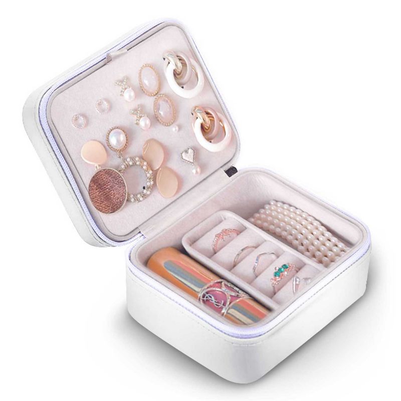 Podróżna szkatułka na biżuterię Massido MS-702 kuferek organizer biały 1szt.