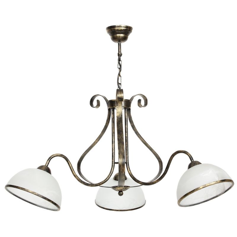 Lampa wisząca Luminex Antica 9200 złota patyna-biała retro 3xE27 x 15W 1 szt.