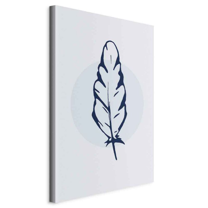Obraz Artgeist Niebieskie pióro 80 x 120 cm płótno włoskie 1 szt