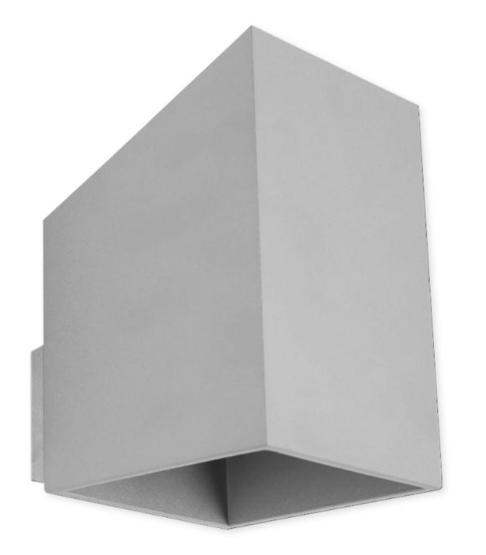 Kinkiet ścienny Lampex Rubik szary prostokątny 1 x G9 x 40W IP20 wym: 15 x 10 x 10 cm - 1 szt.