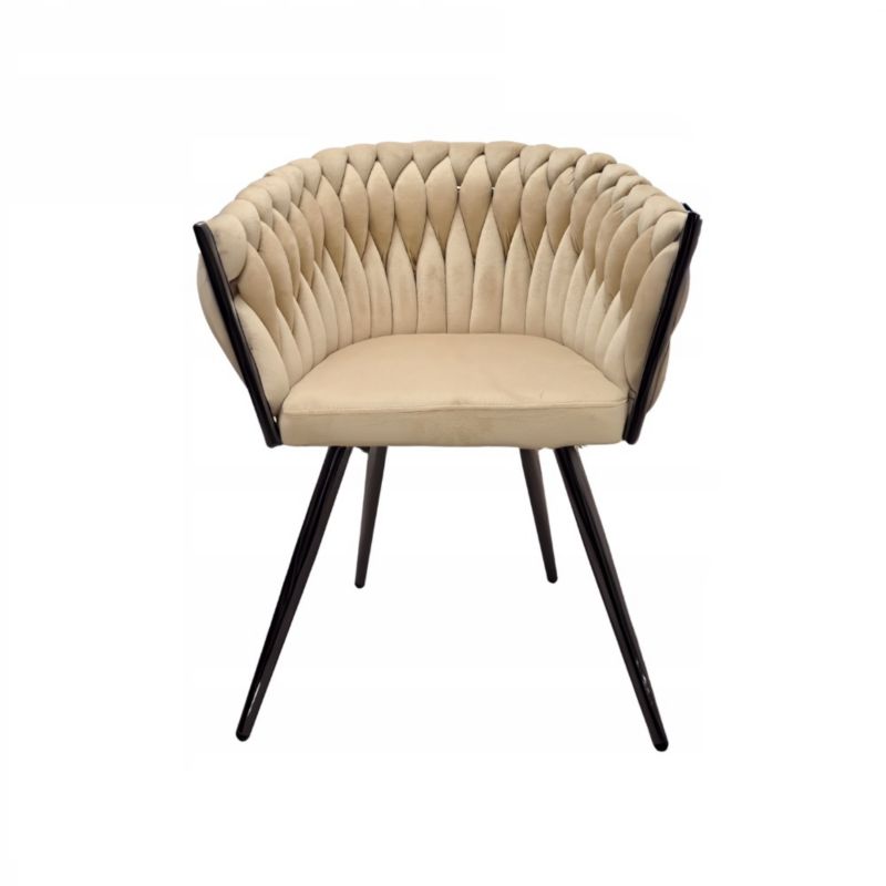 Ozdobny fotel do salonu Family Meble Tilo beżowy 1szt