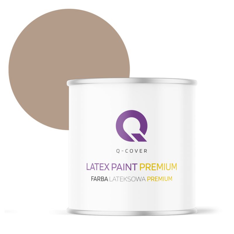 Farba Lateksowa Premium Plamoodporna do Ścian i Sufitów Q-Cover Orzechowy H4934 Głęboki Mat 2L