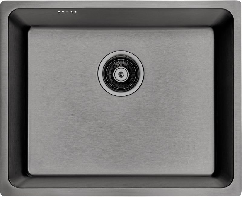 Zlewozmywak stalowy Laveo Sligo 1-komorowy grafitowy