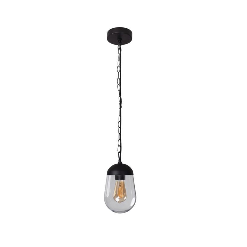 Lampa sufitowa zewnętrzna Kanlux Liego czarna 1 x E27 x 15W IP44 wym: 88,5 x 15 x 15 cm - 1 szt.