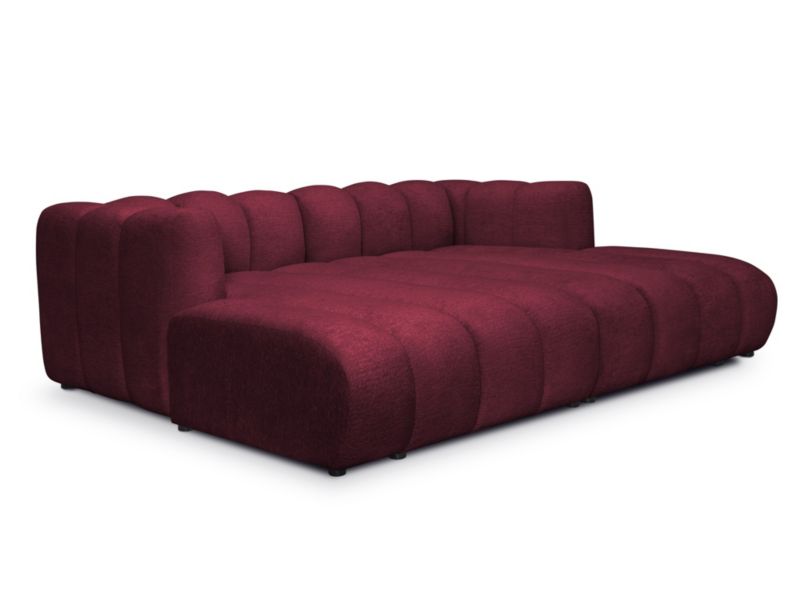 3-osobowa kanapa modułowa LaMiaSofa NAPOLI z tkaniny szenilowej 179x226 cm burgundowy 1 szt.
