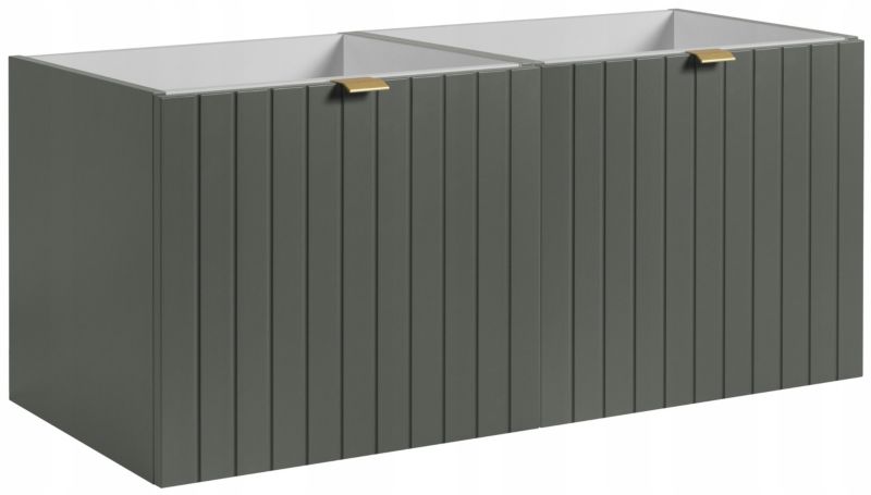 Szafka pod umywalkę Furnidea 100 cm lakierowana frezowana zielony półmat Harmo 1 szt.