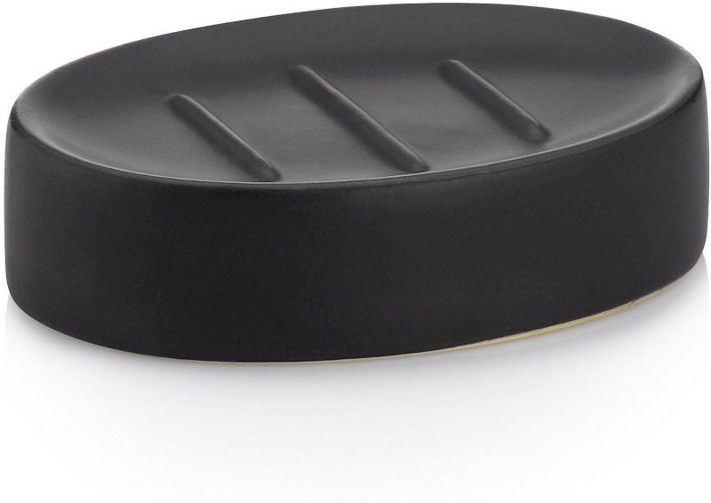 Mydelniczka Kela Matsi ceramiczna czarny mat 12,5x8,5x3 cm stawiana 1 szt.