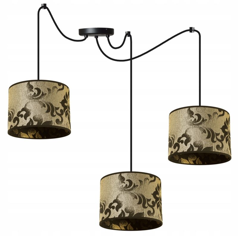 Lampa sufitowa wisząca Light Home LH Pająk Werona 3x E27 60W ciemne złoto 1szt.