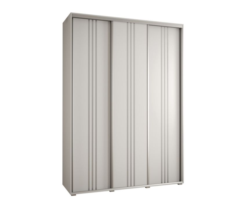 Szafa przesuwna Abiks DAVOS 6 wysoka szer.170cm gł.45cm biały/biały/srebrny 1szt.