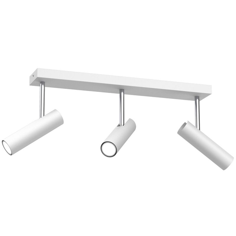 Lampa sufitowa Luminex Axion biały mat-chromowana Listwa z lampami 3 x GU10 x 8W wym: 31 x 60 x 10 cm - 1 szt.