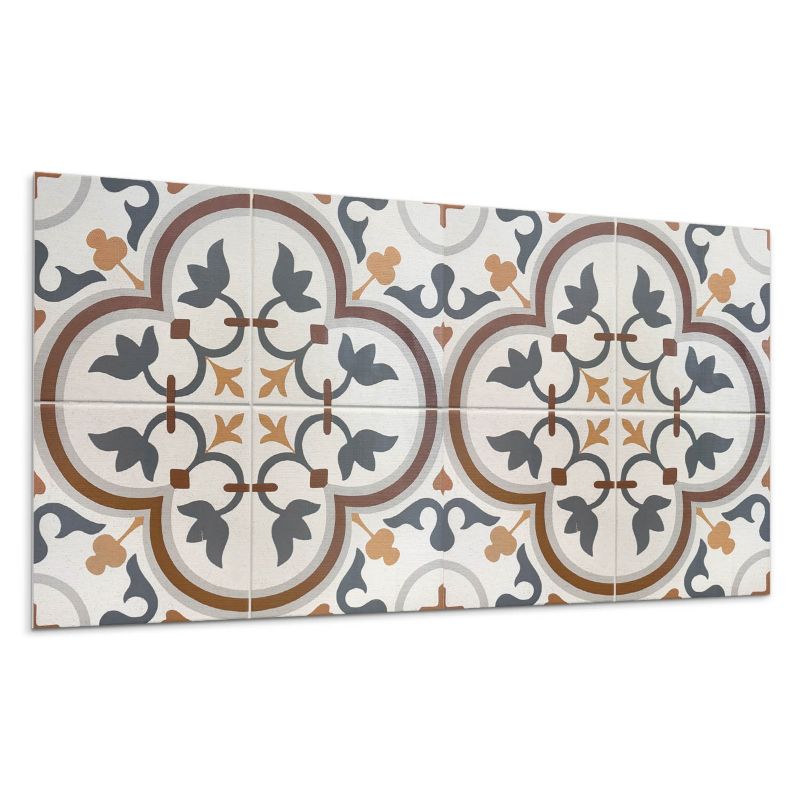 Panel samoprzylepny Wallfluent 120x60 cm Kratkowy wzór z kwiatami 1 szt.