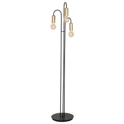 Lampa podłogowa stojąca Luminex Loppe czarny mat-złoty mat 3 x E27 x 15W wym: 163 x 32 x 32 cm - 1 szt.