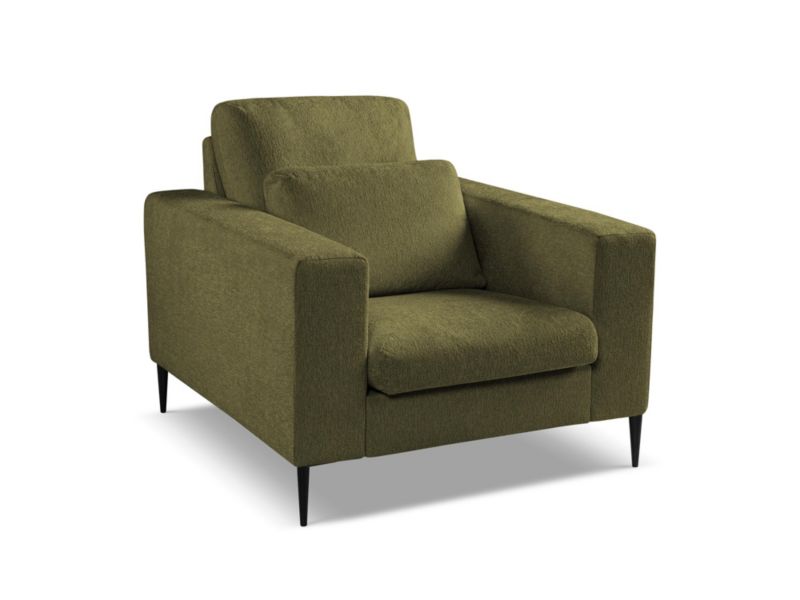 Fotel LaMiaSofa DIANO z tkaniny szenilowej 93x105 cm oliwkowy 1 szt.