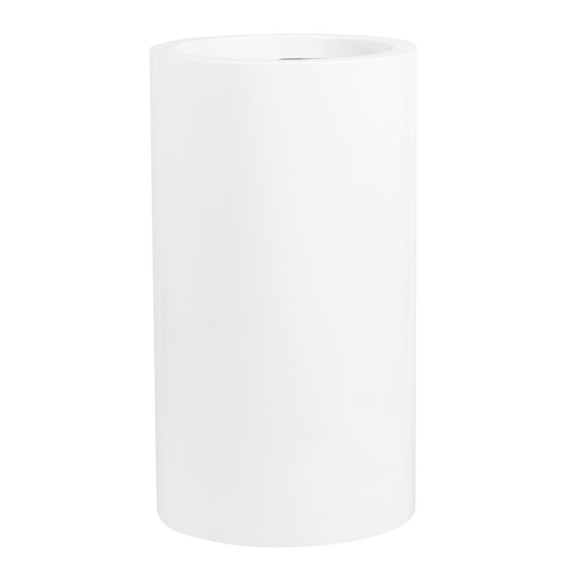 Doniczka Lechuza Z Włókna Szklanego Na Taras Do Domu D901H biały Połysk 1 szt