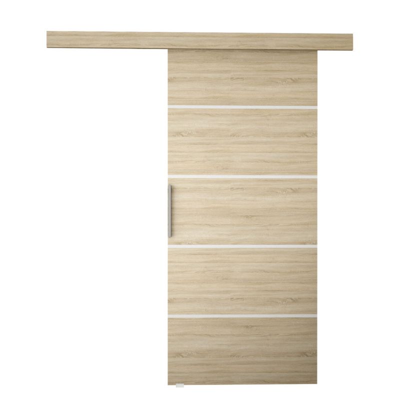 Drzwi przesuwne wewnętrzne MIRJAN 24 Rubi III 70 + samodomykacz dąb sonoma 1 kpl.