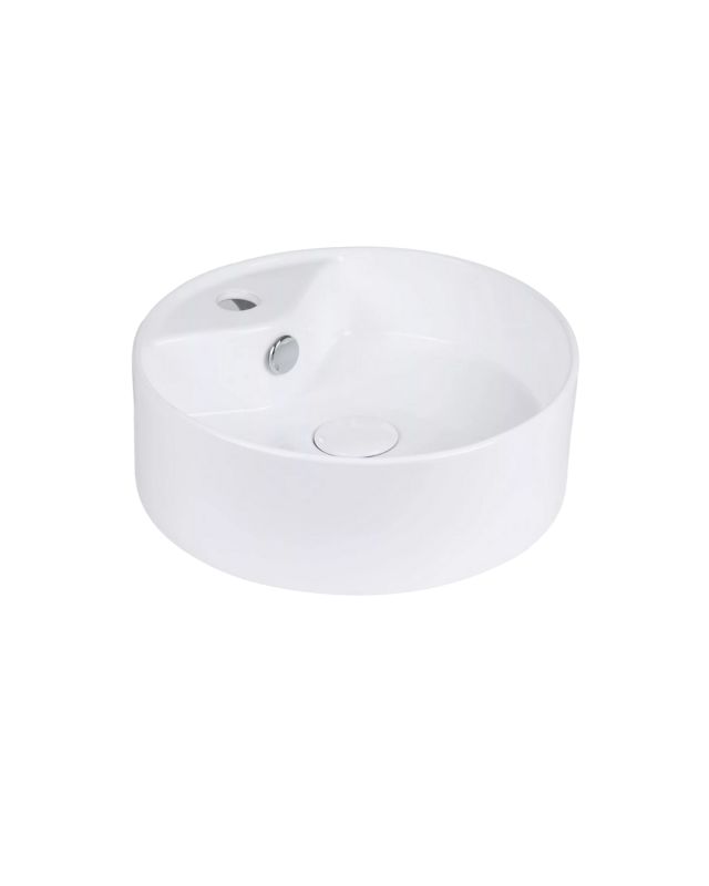 Umywalka nablatowa Uptrend VESTA biały połysk, z otworem na baterię oraz przelewem 1 szt.