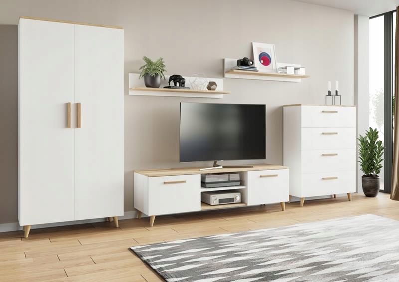 Meblościanka Matkam NORD 2 Per artisan-biały 1 szt.