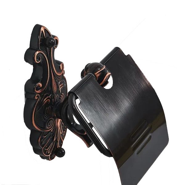 Uchwyt na papier toaletowy Lauferi BAON mosiężny czarny retro 1 szt.