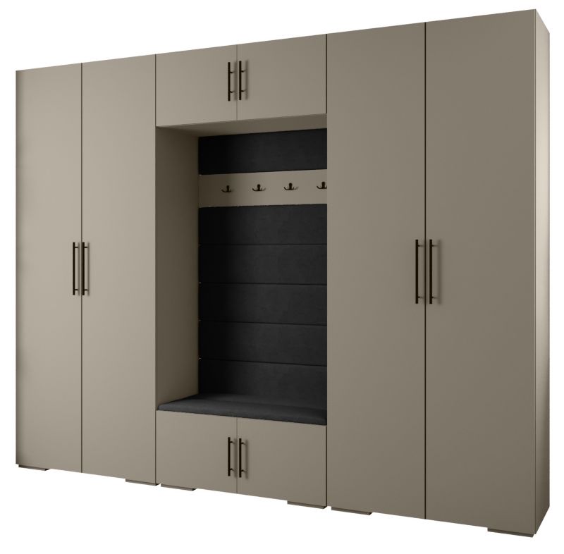 Garderoba do przedpokoju Abiks INOVA 3 Z9 kaszmir+czarny+manila18 1 szt.