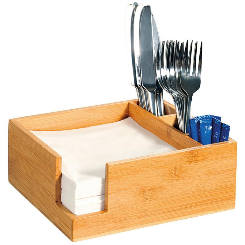 Organizer na sztućce KESPER bambusowy z przegrodami 22x18 cm 1 szt.