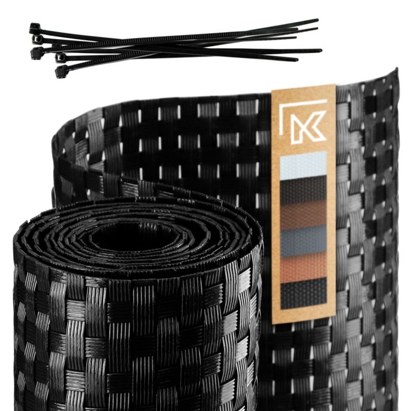 Osłona Balkonowa KADAX Mata Na Balkon Taras 1x7m Płot Ogrodzenie Czarna 1szt.