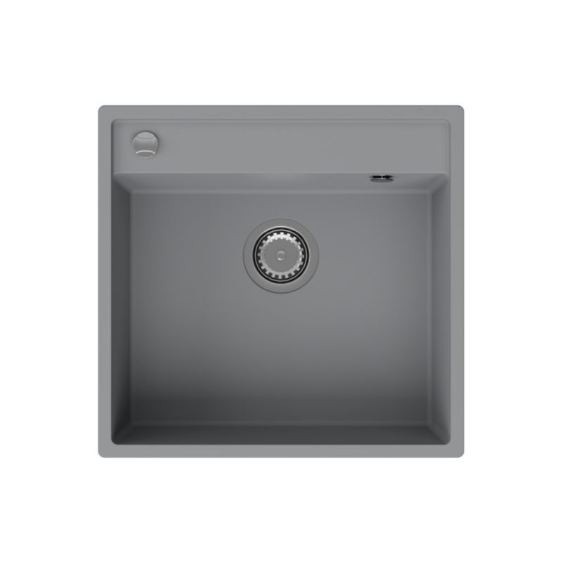 Zlewozmywak granitowy GranMaster Magma 530x500x204 mm, jednokomorowy bez ociekacza, tytan 1 szt.