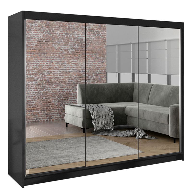 Szafa MIRJAN 24 z drzwiami przesuwnymi Derby III czarny 1 szt.