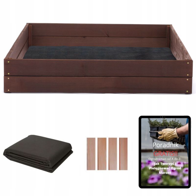 Skrzynie na Warzywa SunWood Warzywniak Impregnowany 140x120cm Inspekt Zielnik Grządka 1 szt.