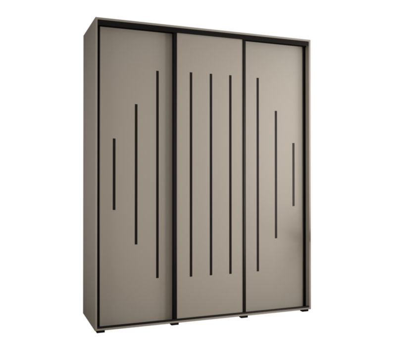 Szafa przesuwna Abiks 60 wysoka Dakota 12 190 kaszmir+kaszmir+czar 1 szt