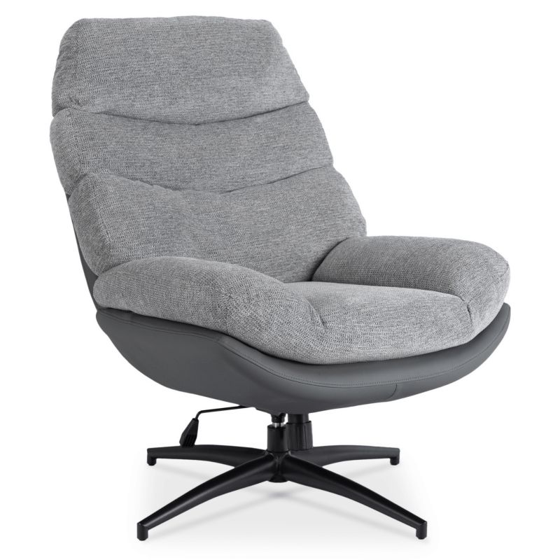 Fotel Mebel Elite ASTURIA Obrotowy Wypoczynkowy Tapicerowany Do Salonu Sypialni Szary 1 szt
