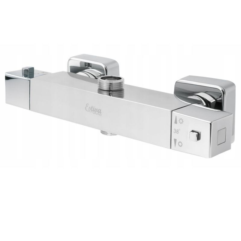 Bateria prysznicowa ścienna Estiva KOBA 2 Functions srebrna termostatyczna 1 szt.