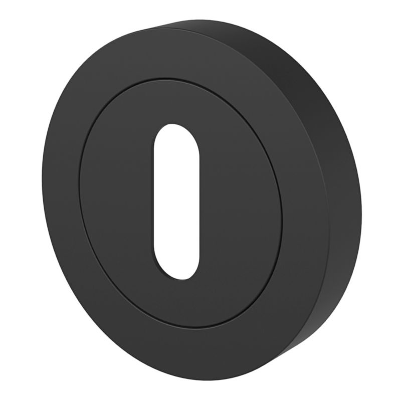 Szyld okrągły GoodHome Premium klucz czarny mat