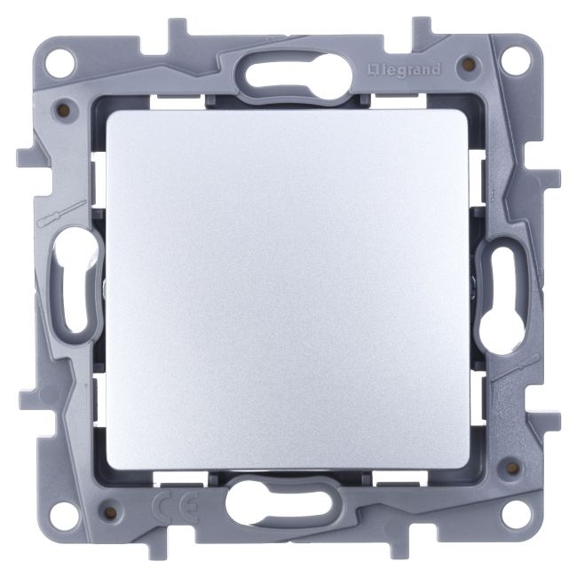 Przycisk pojedynczy Legrand Niloe aluminium