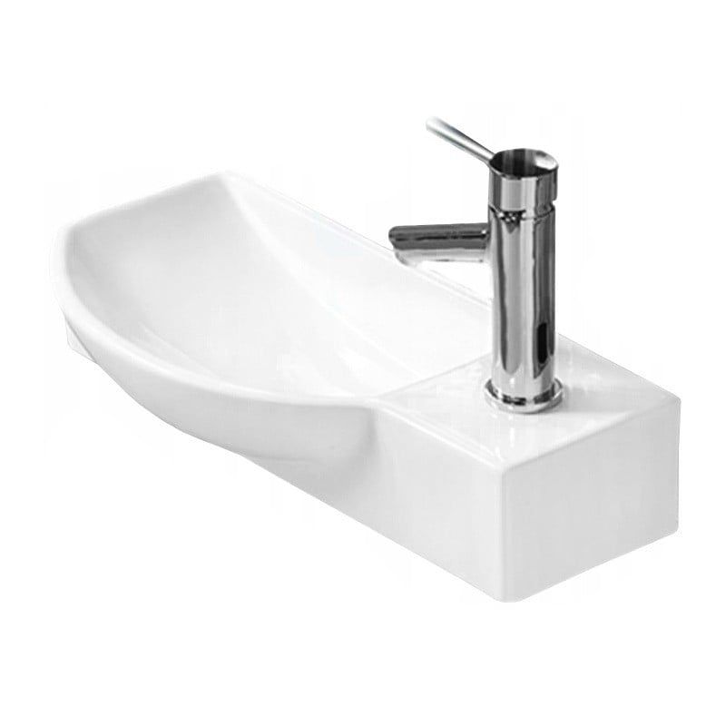 Umywalka nablatowa Mexen Hugo biała 50,5 x 23,5 cm 1 szt.