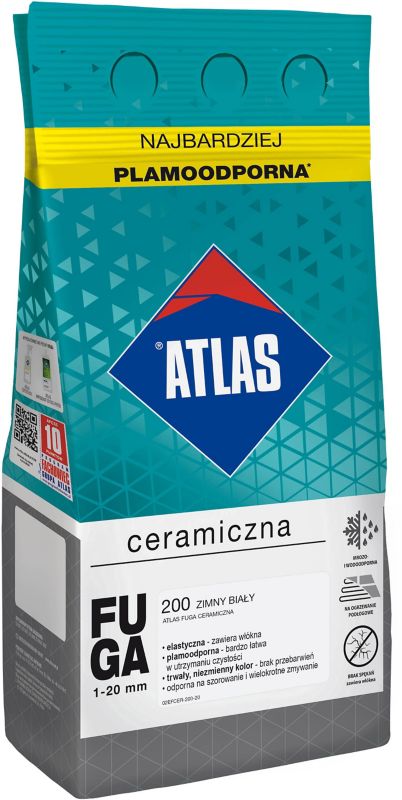 Fuga ceramiczna Atlas 200 zimny biały 5 kg