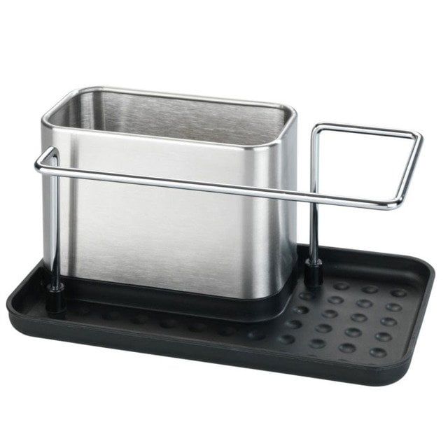 Organizer akcesoriów do zmywania Wenko Orio stal nierdzewna 21x12x10,5 cm srebrny 1 szt.