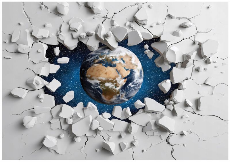 Fototapeta WALLARENA Dla Dzieci Na Flizelinie 3D Ziemia Kosmos 400x280 cm 1 szt.