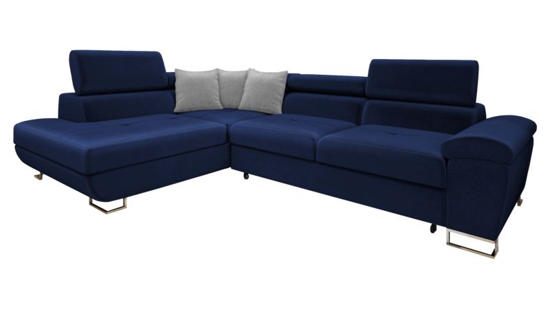 Narożnik z funkcją spania MIRJAN 24 Cotere lewy granatowy/gołębi szary 1 szt.