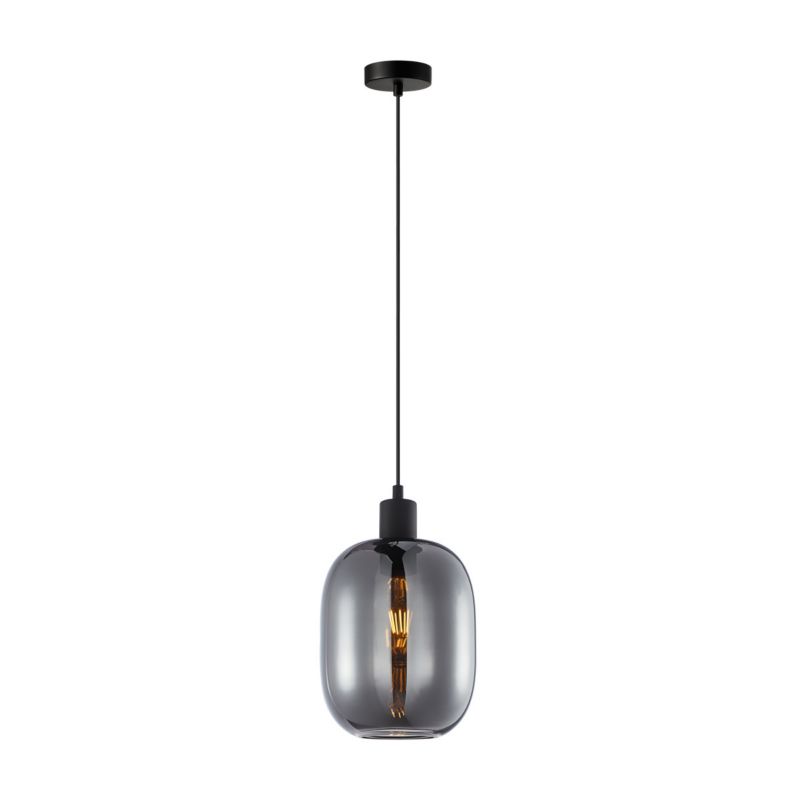 Lampa wisząca Italux Talia 0655 czarna-dymiona nowoczesna 1xE27 x 1 szt.