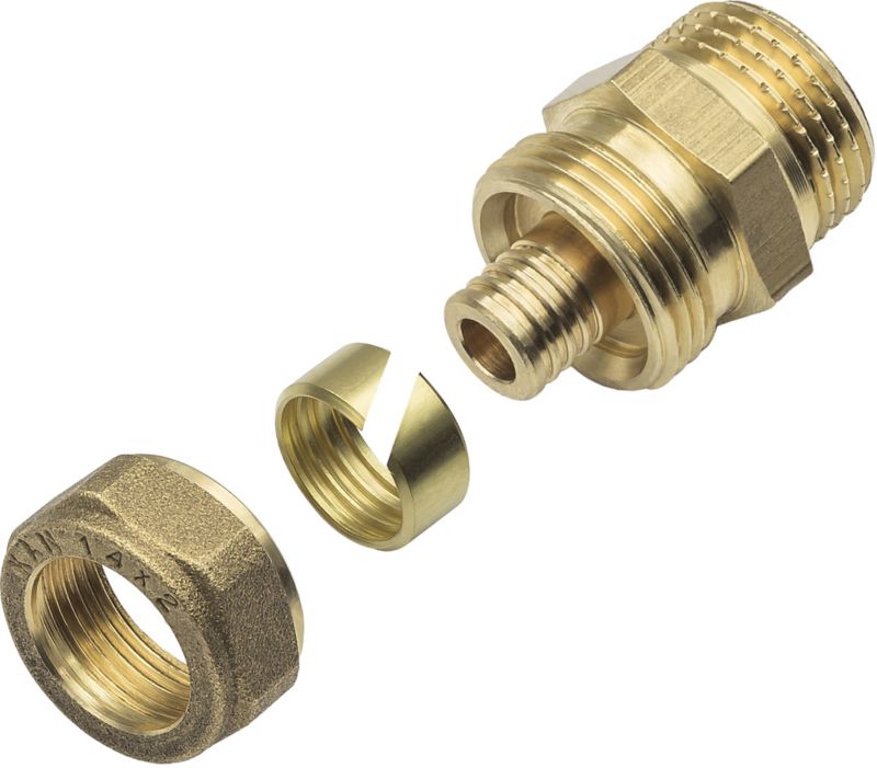 Złączka skręcana KAN-therm gwint zewnętrzny 1/2" x 14 x 2 mm