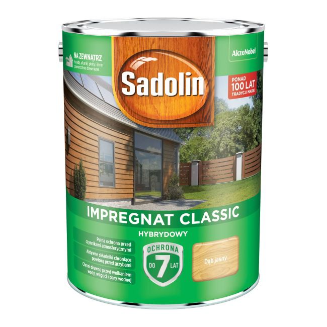 Impregnat do drewna Sadolin Hybrydowy dąb jasny 4,5 l