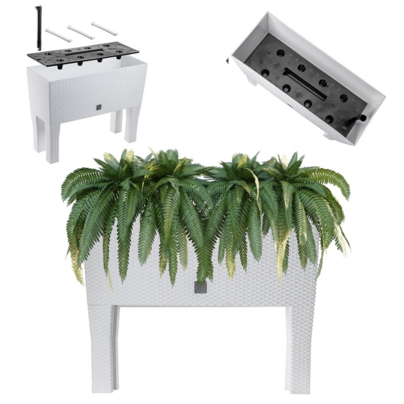 Donica KADAX Skrzynka 60cm Wkład Na Nóżkach Biała 1szt.