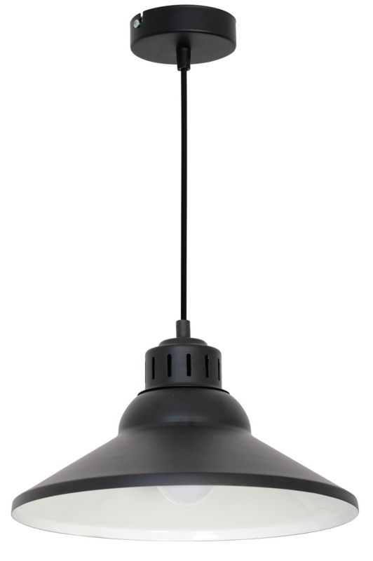 Lampa wisząca Luminex Works czarny matowa-biała wym: 120 x 30 x 30 cm 1xE27 x 15W 1 szt.