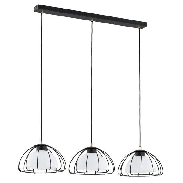 Lampa sufitowa wisząca Alfa Nersy czarno-złota wym: 90 x 26 x 80 cm 3xE27 x 15W 1 szt.