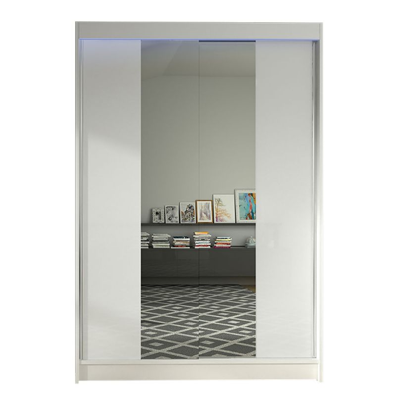 Szafa MIRJAN 24 z drzwiami przesuwnymi Lino II z oświetleniem RGB biały 1 szt.