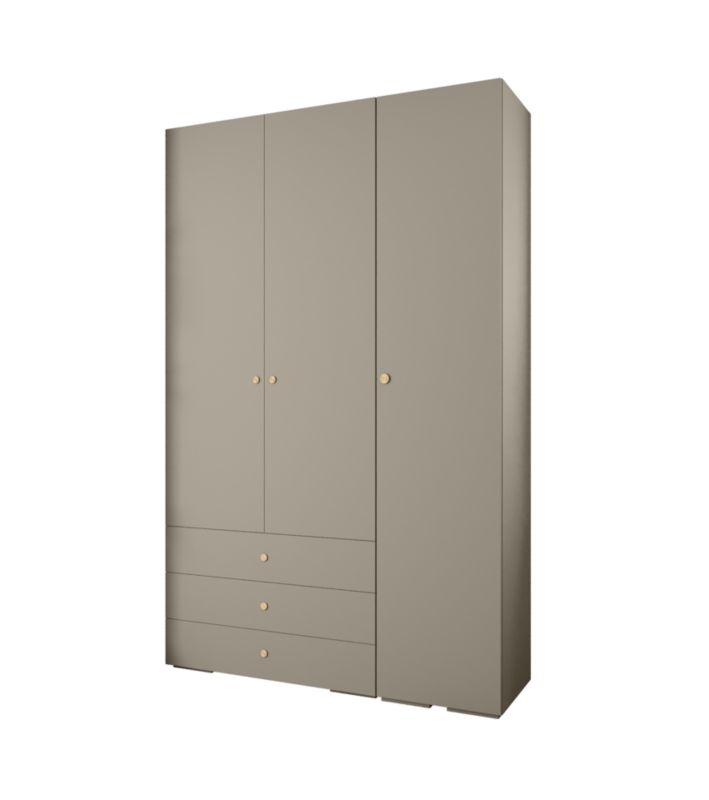 Garderoba wysoka do przedpokoju Abiks INOVA 2 Z17 kaszmir+złoty 1 szt.