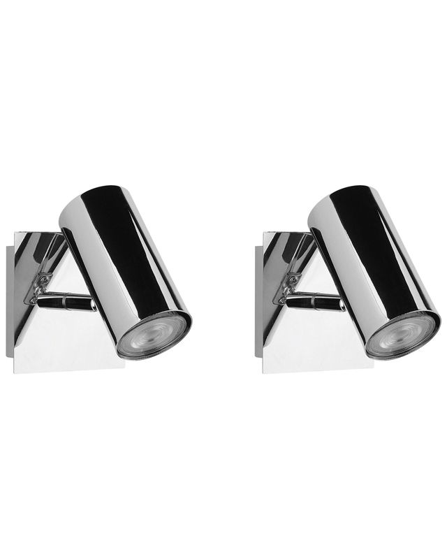 Zestaw 2 lamp spot Rosetta Regulowana Metal Srebrny 1 par.