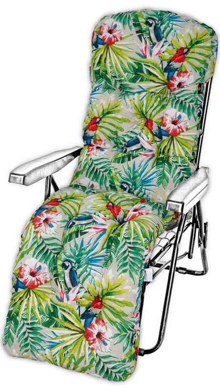 Poduszka na leżak z podnóżkiem AMPO gruba beżowy zielony czerwony 1 szt.