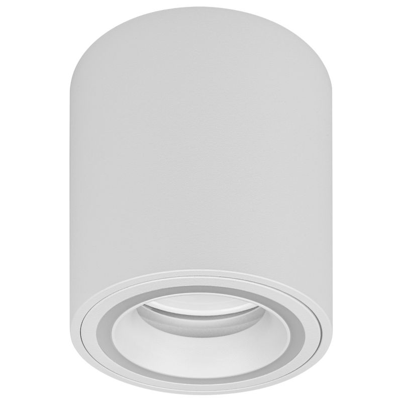 Oprawa natynkowa MasterLED GU10 okrągła tuba 80x100 mm biała z akrylowym ringiem IP20 1 szt.